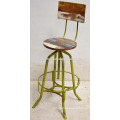 Industrial Vintage Retro Bar Stool Green Distress Old Color